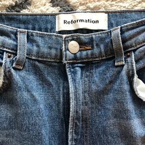 REFORMATION HIGH WAISTED DENIM